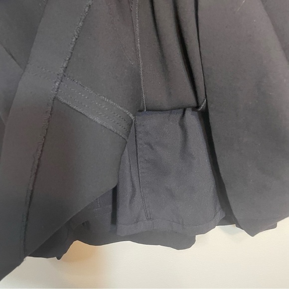 Rebecca Taylor Short Sleeve Black Perforated Leather Sleeved Mini Dress Size 2 - Picture 7 of 10